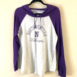 Northwestern Wildcats Hoodie Sweatshirt Lightweight Casual Loungewear Sporty